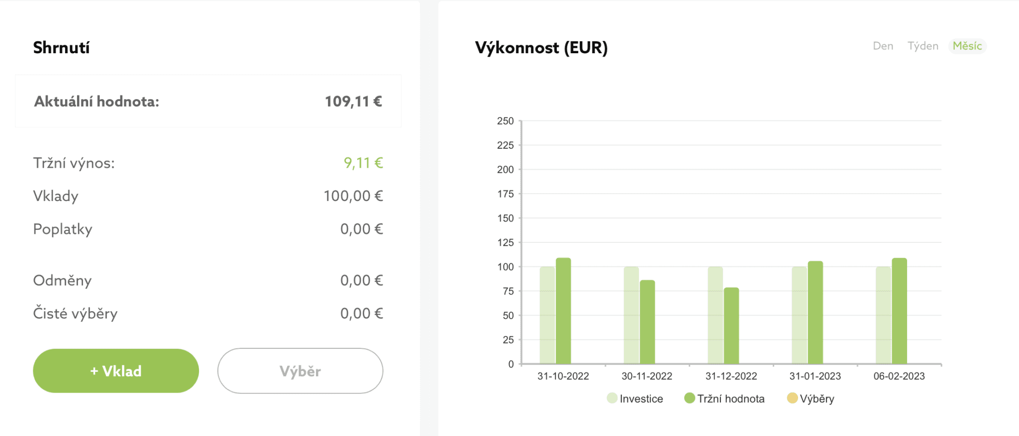 Fumbi vzhled aplikace