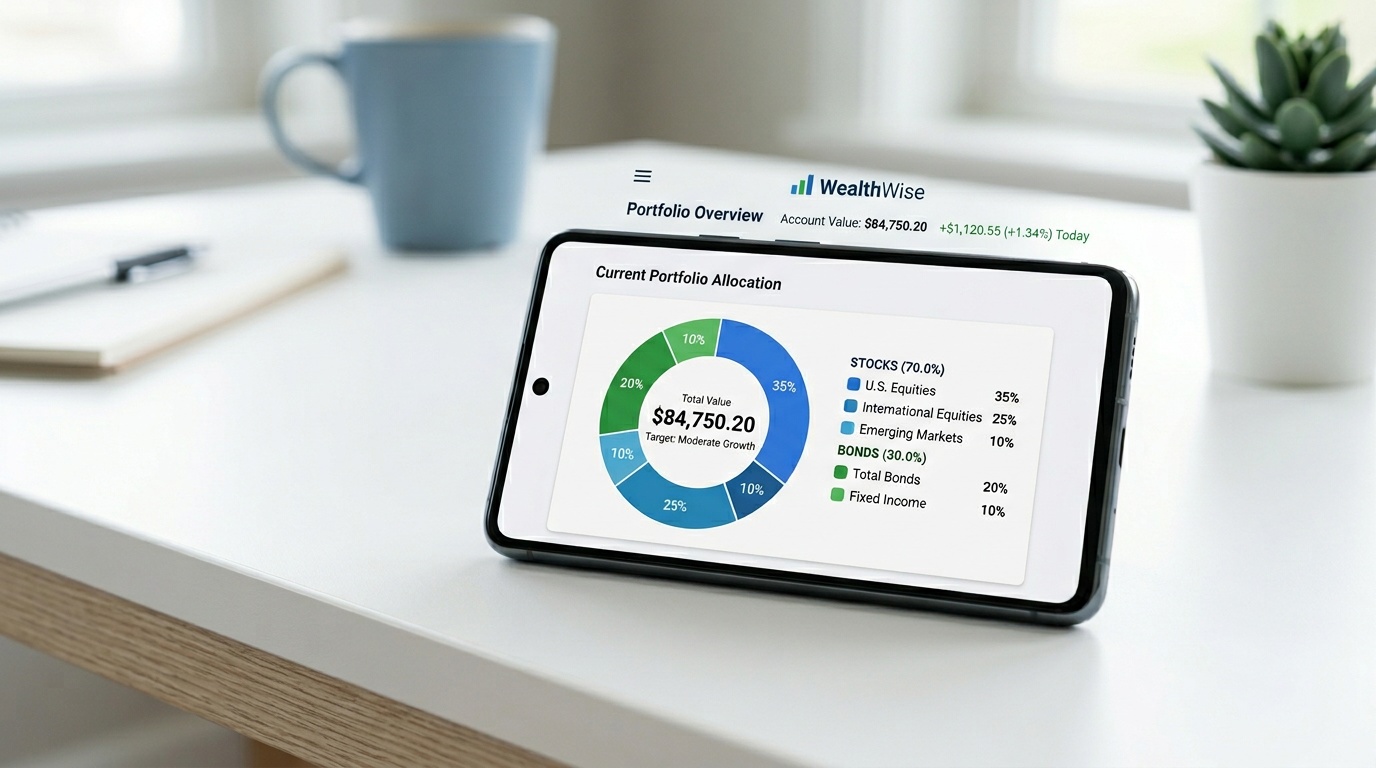 Robo-advisor portfolio pro investici 50 000 Kč