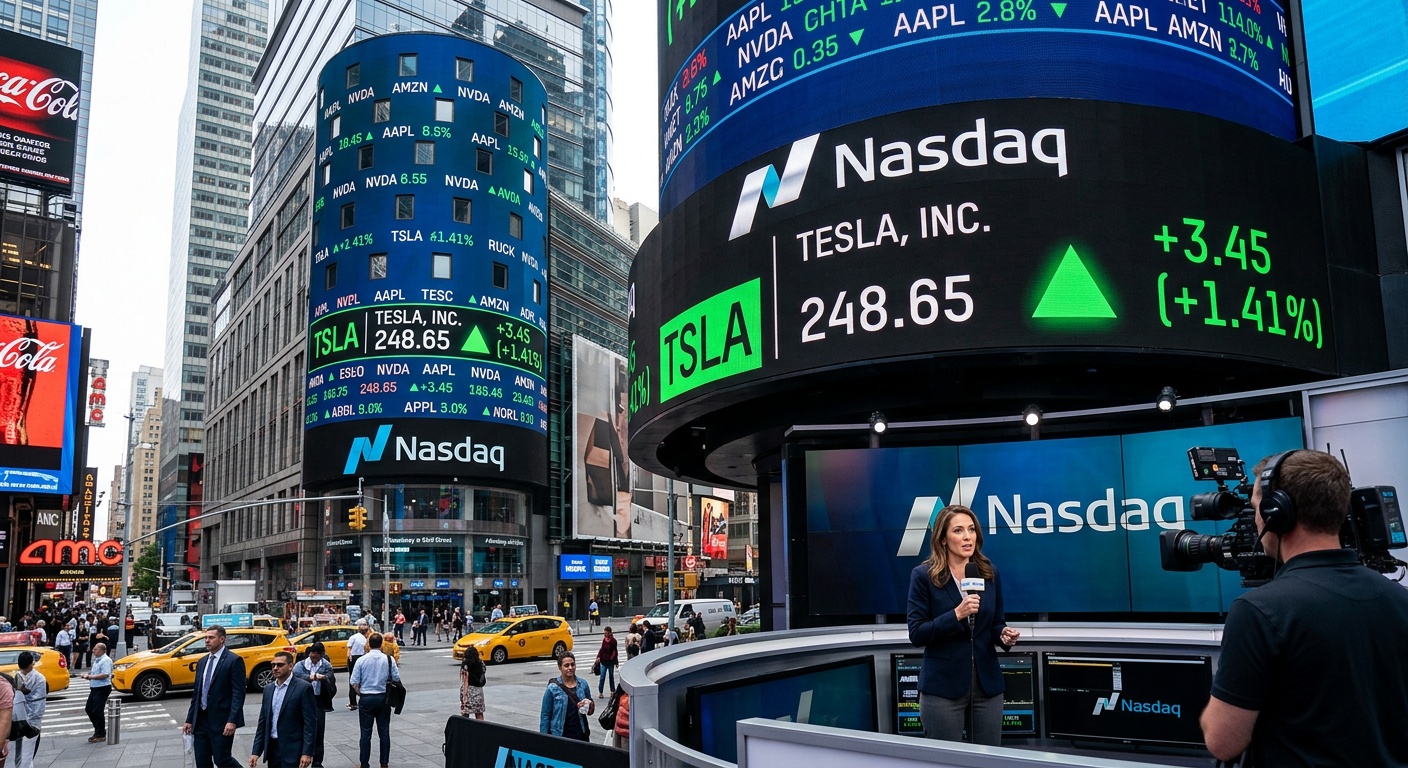 Akcie Tesla (TSLA) na burze NASDAQ