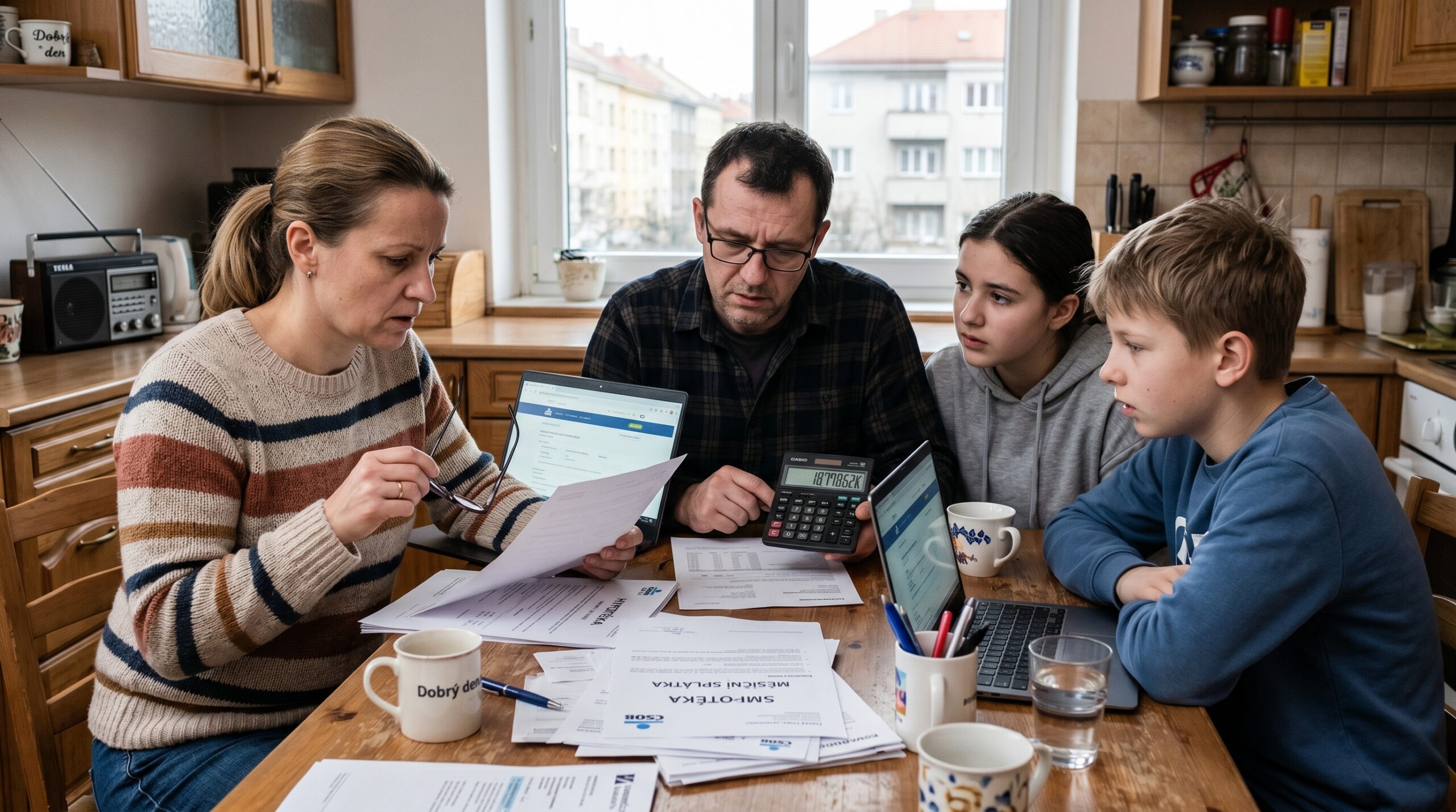 Rodina řešící refixaci a refinancování hypotéky 2026