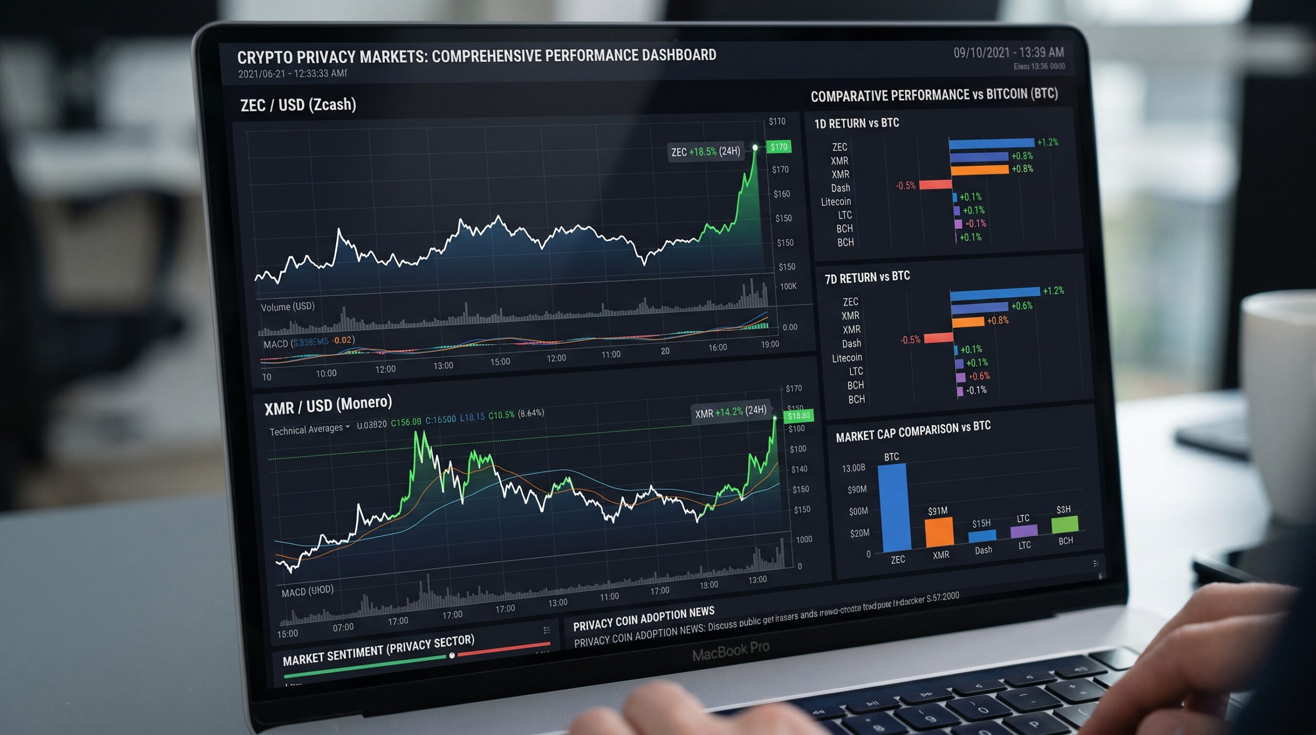 Zcash +40 % a Monero +18 % za týden v květnu 2026