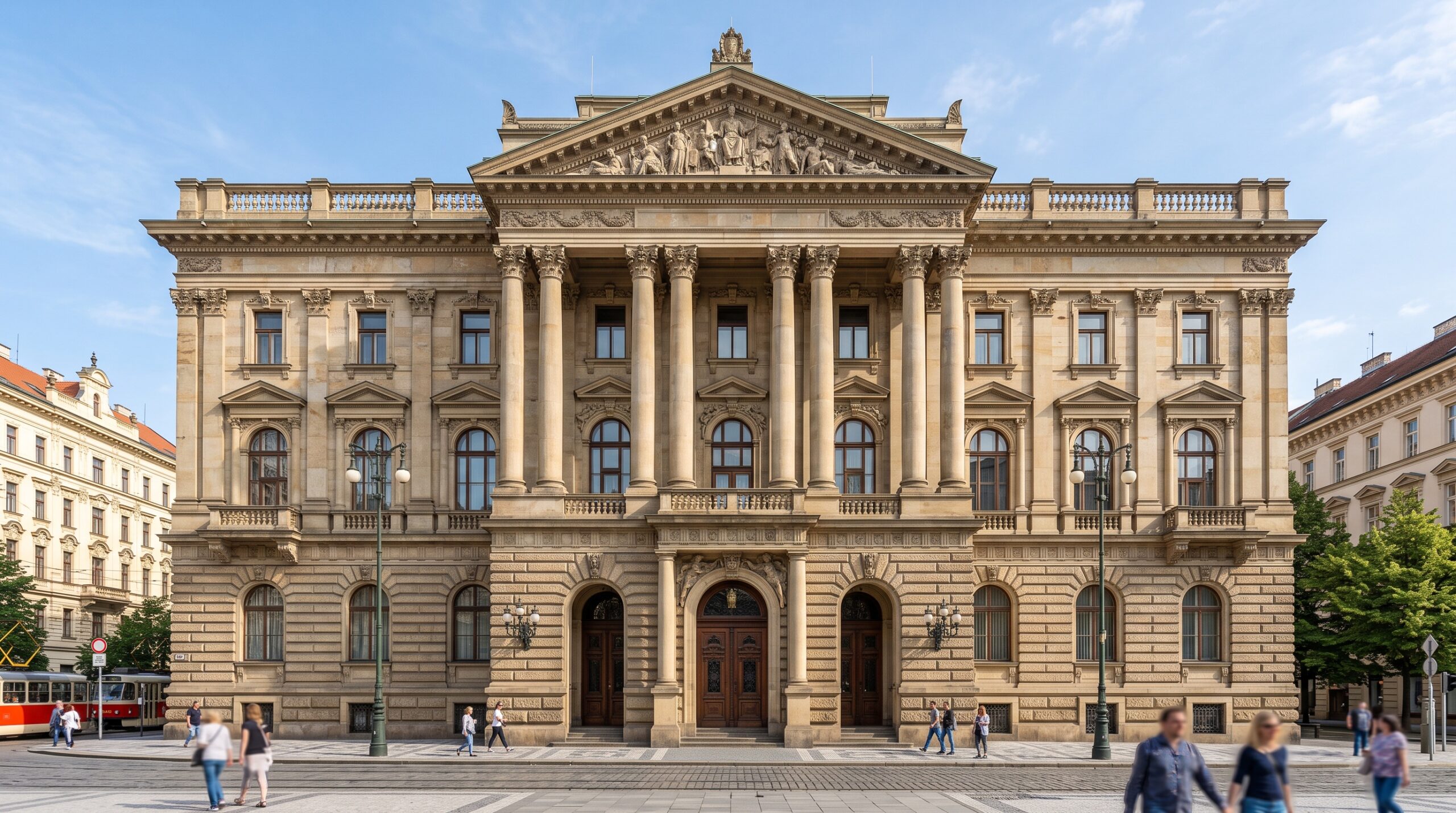 Budova centrální banky v Praze, kde bankovní rada rozhoduje o sazbách